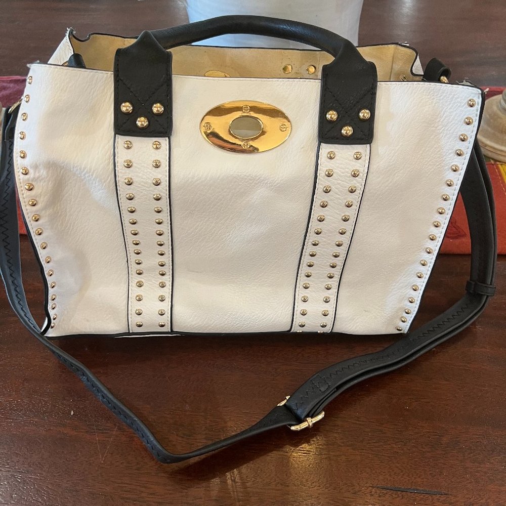 LIVI - look alike to Tory Burch bag. Vegan leather with studs.